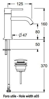 GUGLIELMI Смеситель для умывальника, однорычажный Sprint sun-id-1435111 - Вид №16
