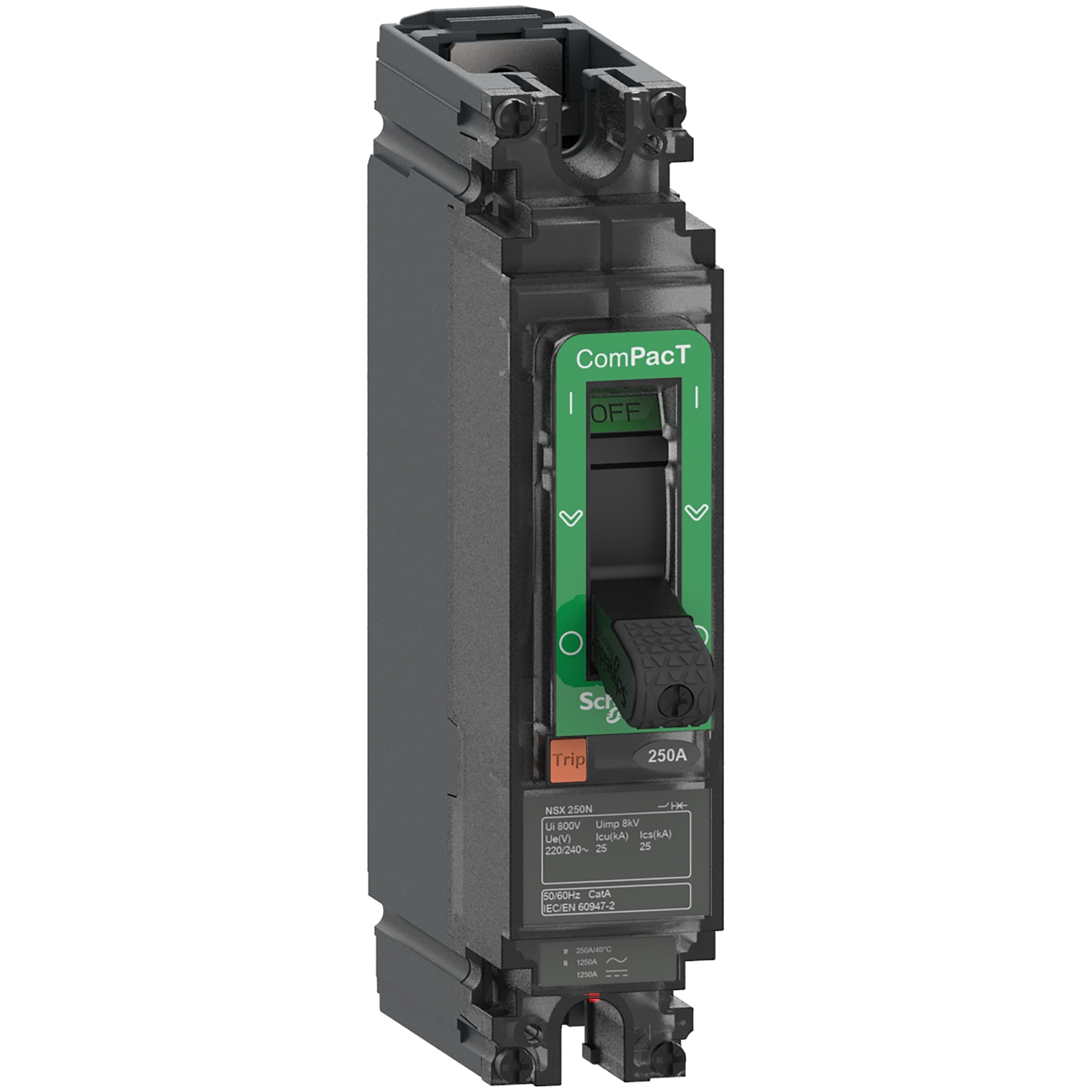 C16N1TM160 Автомат. выключатель NSX160N AC/DC (25 kA/240 В пер.тока) 1П1Т расцепитель TMD 160 A Schneider Electric ComPacT