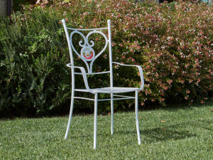 Садовый стул из нержавеющей стали с подлокотниками