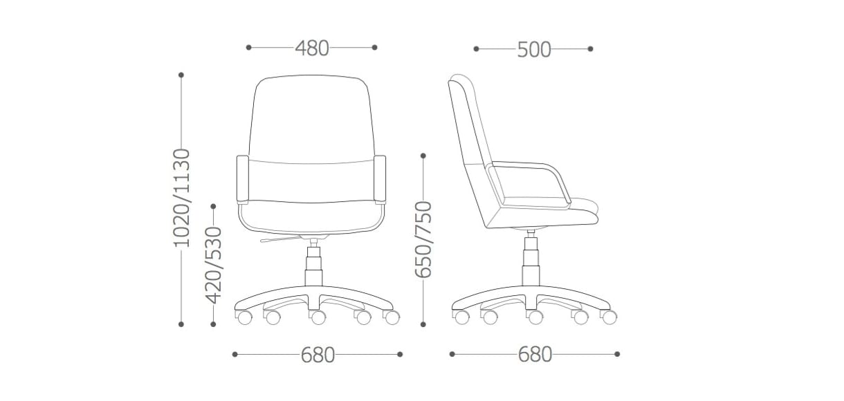 Мягкое вращающееся офисное кресло с подлокотниками VAGHI Kiruna Executive ARCH-00137344 - Вид №4