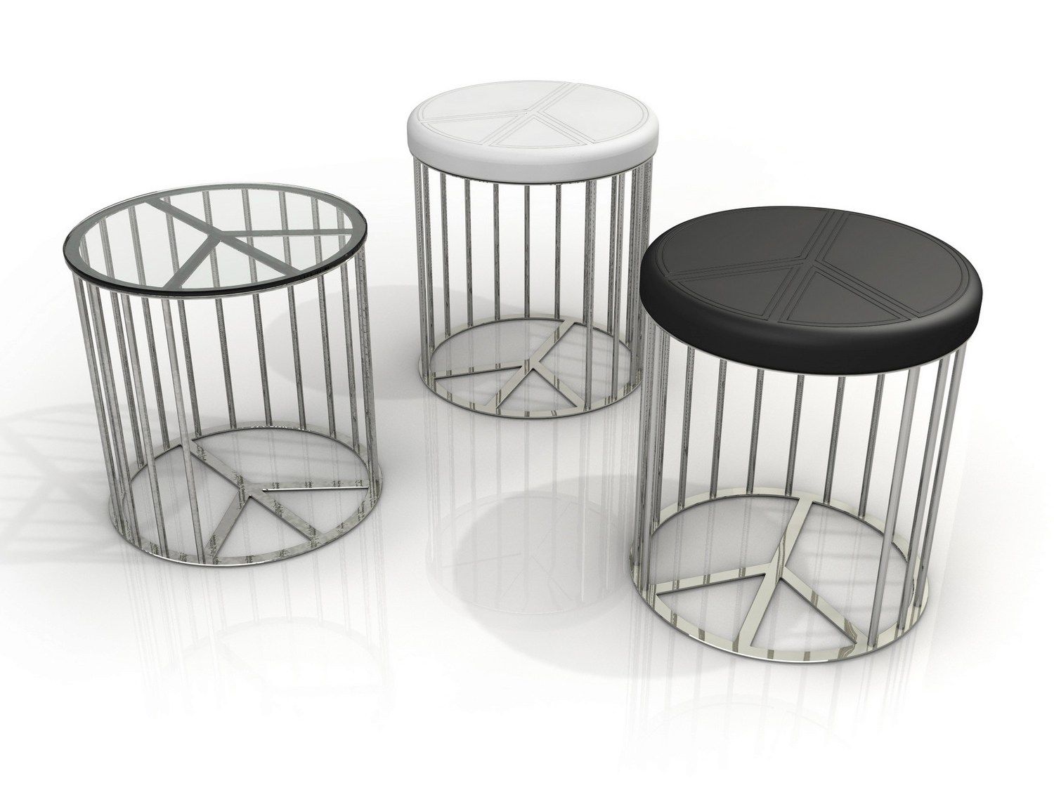 Круглый алюминиевый пуф altreforme ARCH-00123596 - Вид №3