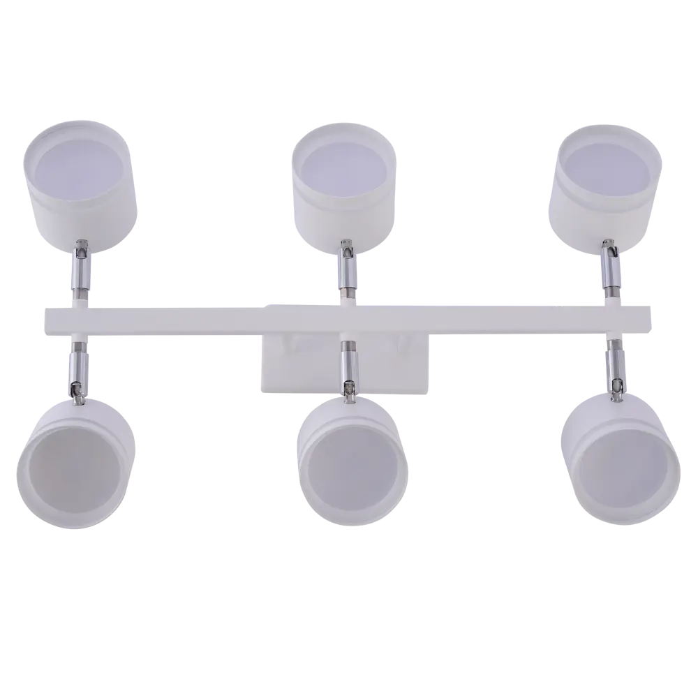 Люстра на штанге Talco 6 ламп 15 м² цвет белый SCHAFFNER STLM-2195996 - Вид №3