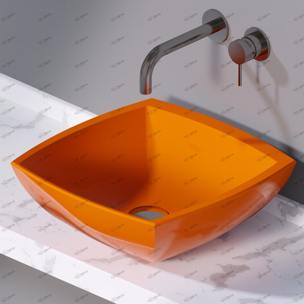 L246114 Накладная раковина на столешницу  квадратная A. e T. Italia SPOT AeT ITALIA