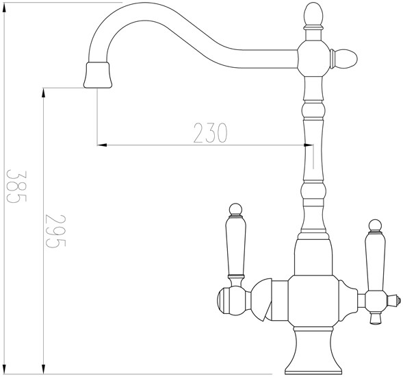 Смеситель ZorG Clean Water ZR 336 YF-50 NICKEL для кухонной мойки, никель - Вид №1