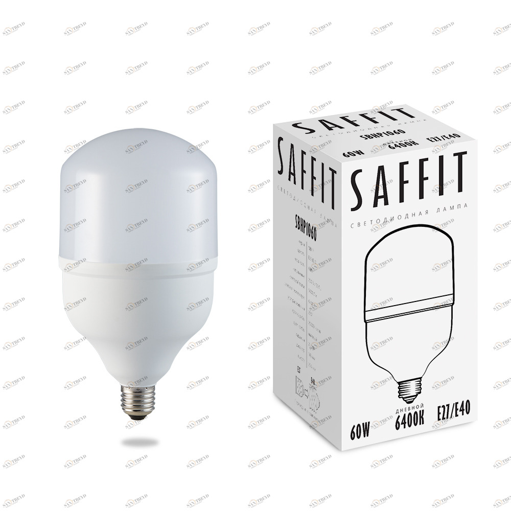 Лампа светодиодная SAFFIT E27-E40 60W 6400K SBHP1060 55097 SAFFIT  00-3956626 Матовый 