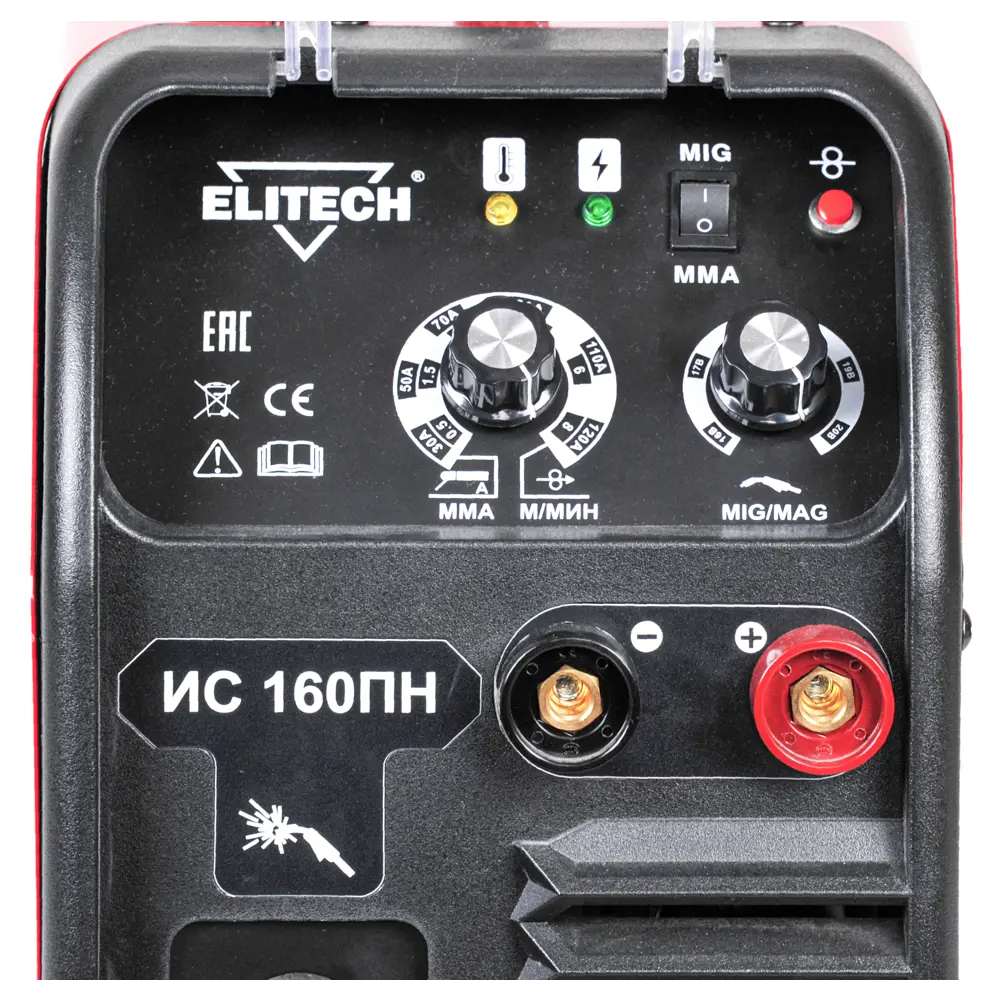 Сварочный аппарат инверторный Elitech 160ПН E1703.002.00, 120 А, 3.2 мм STLM-2013963 - Вид №8