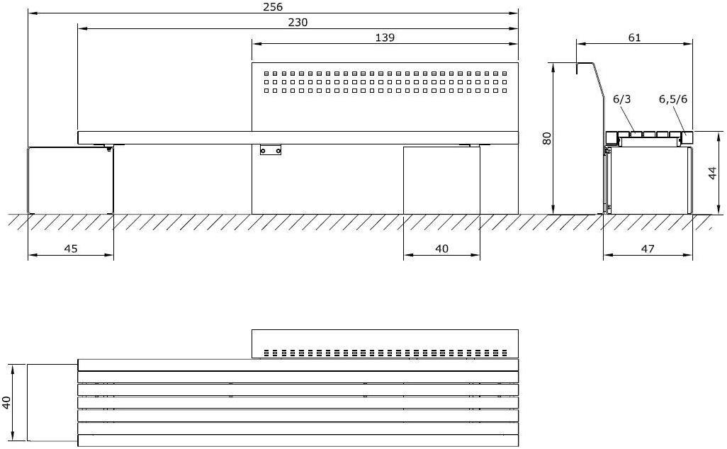 Euroform W Скамья из стали со спинкой  385l  - Вид №1