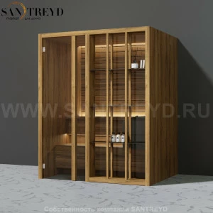 Effegibi YOKU.S45 SA.70100024 Сауна с левой дверью. Мощность: 4,5 кВт макс. Размеры: длина 174 см, ширина 132 см. Отделка: термообработанное дерево