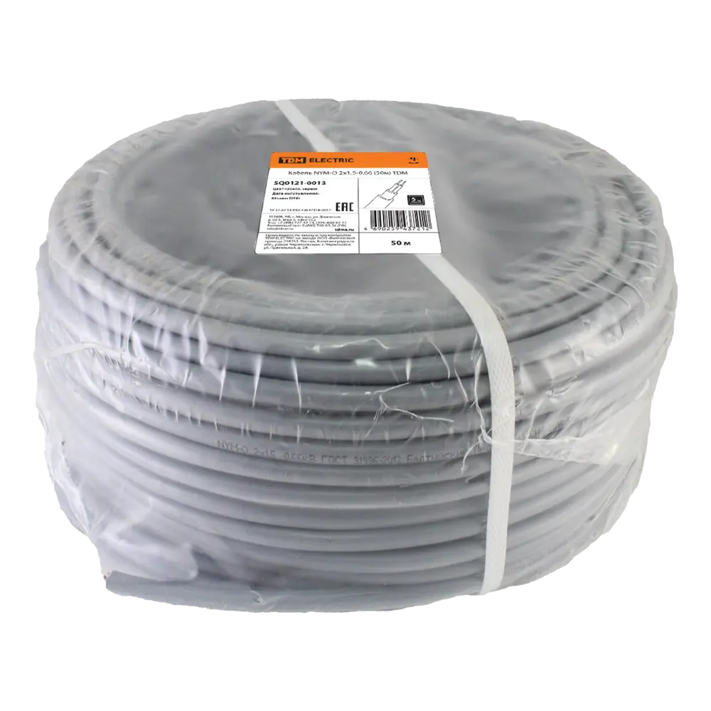 Кабель Tdm Electric NYM 2x1.5 50 м ГОСТ цвет серый STLM-2079926 - Вид №1