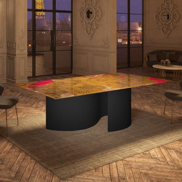 Unica by Tecnotelai Прямоугольный стол из стали и стекла Nastri sun-id-1351253 - Вид №1