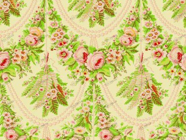 LELIEVRE Ткань в стиле Людовика XVI с цветочными мотивами Exception sun-id-1371137