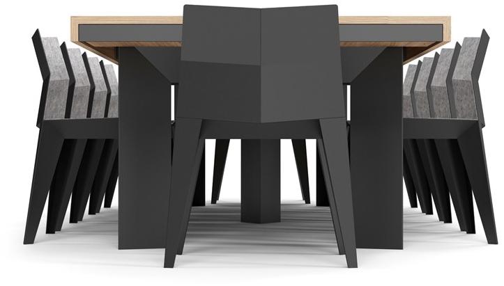 ODESD2 Стол для переговоров из стали и дерева с системой управления кабелями sun-id-1413519 - Вид №2