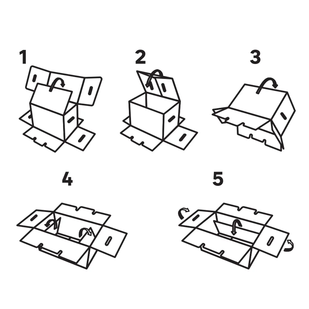 Короб для переезда Лемана Про 50x40x40 см картон нагрузка до 35 кг самосборный STLM-2076931 - Вид №7