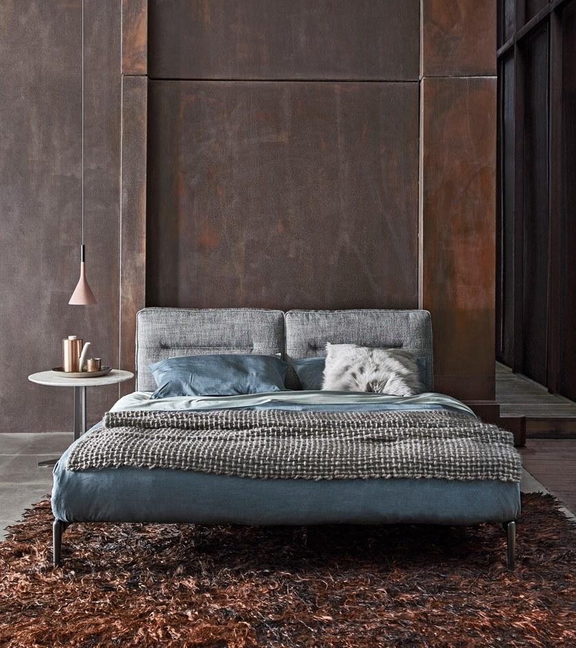 Flexform Двуспальная кровать из ткани с мягким изголовьем Adda sun-id-1481703 - Вид №7