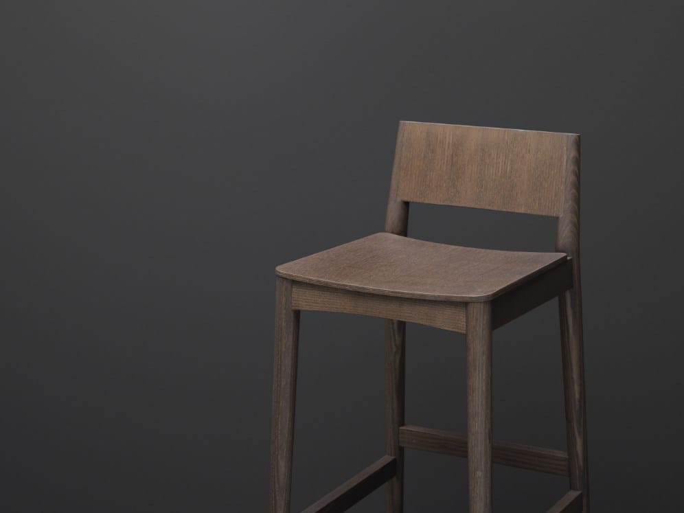 Высокий деревянный барный стул PIAVAL ELSA-Contract ARCH-00139033 - Вид №3