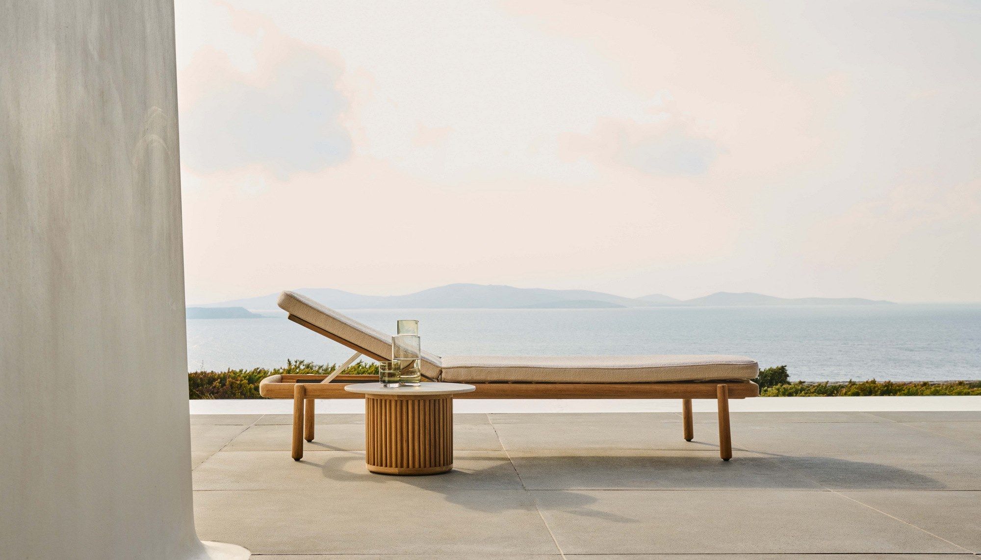 Садовая кровать с откидной спинкой из тикового дерева TRIBÙ Ukiyo ARCH-00121305 - Вид №1