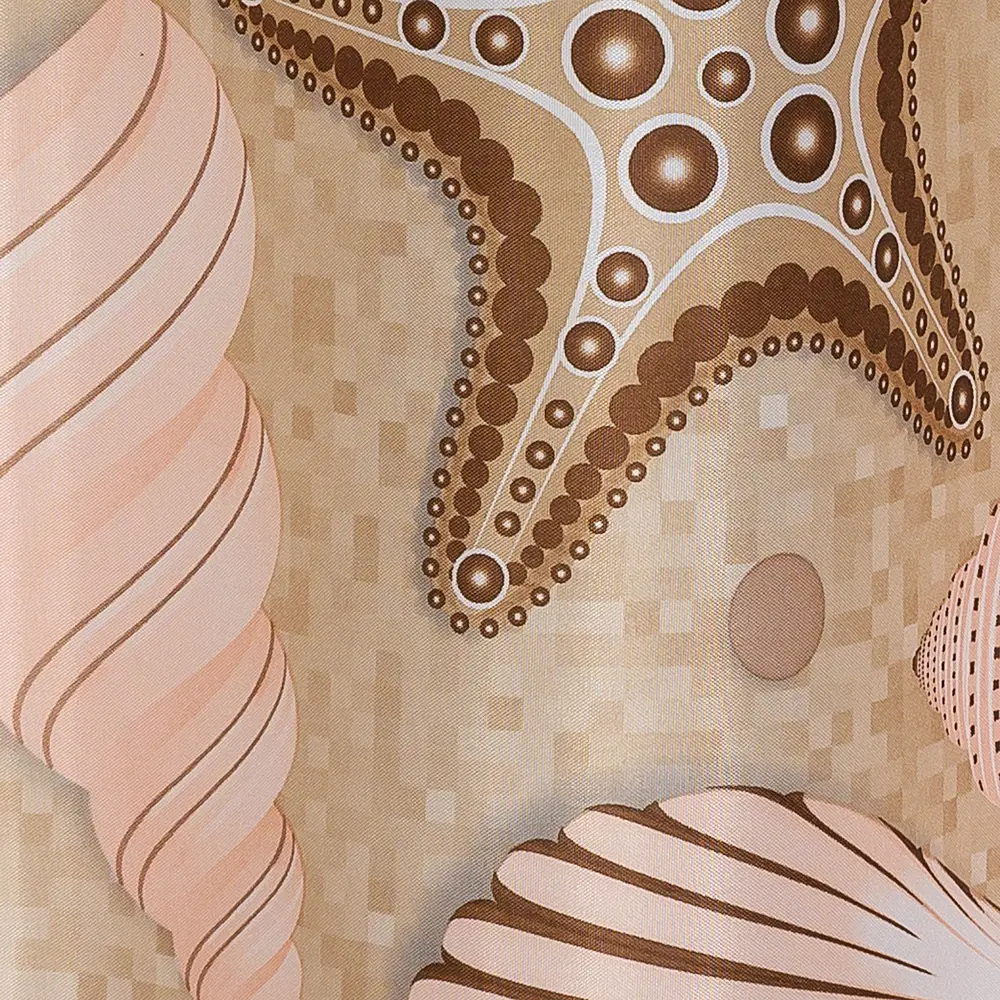 Штора для ванной комнаты «Seabed Sight» 180x180 см цвет бежевый BATH PLUS Без серии STLM-2093306 - Вид №2