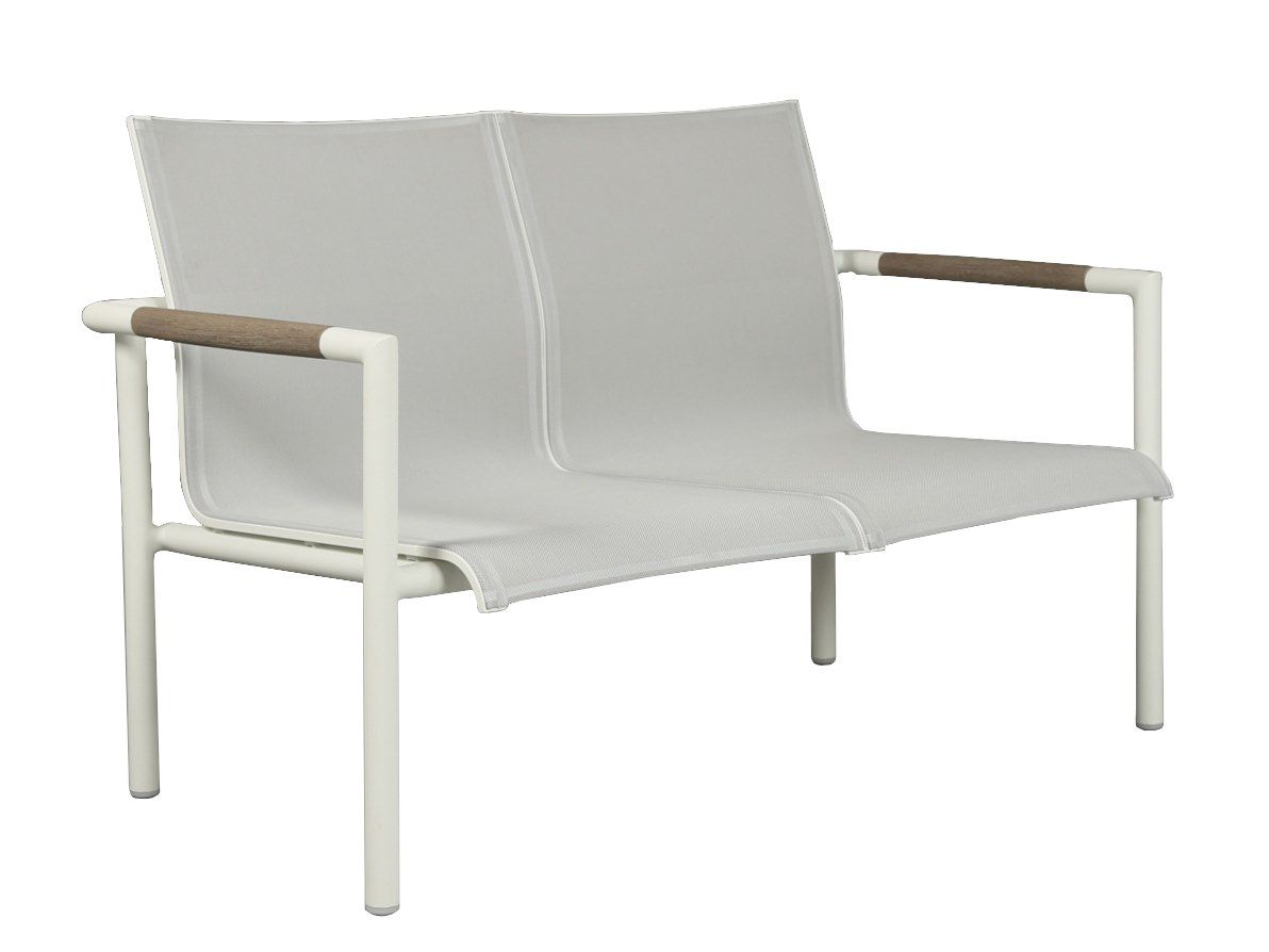 Алюминиевая штабелируемая садовая скамейка со спинкой Les Jardins® Bastingage ARCH-00050206