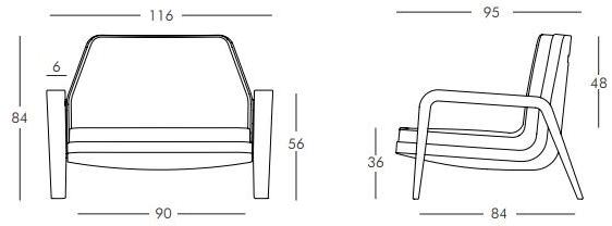 SLIDE Садовое кресло из полиэтилена с подлокотниками sun-id-1396587 - Вид №5