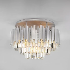 Люстра потолочная серебристая Bogates 308/9 Strotskis 308/9 BOGATES ДИЗАЙНЕРСКИЕ, PIANO 00-3887893 Прозрачный;серебро