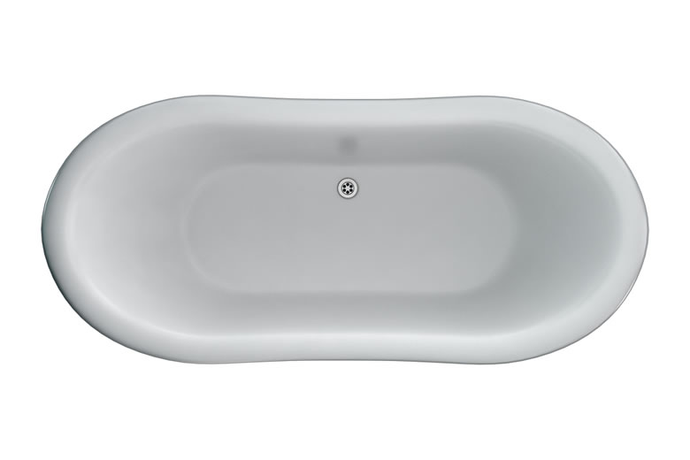 Burlington Двухсторонняя ванна Bateau со стандартными ножками с ножками Period в Chrome T10F E9 CHR  - Вид №9