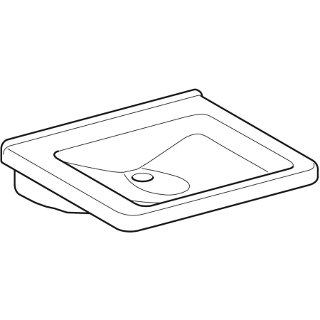 128667000 Раковина Geberit Renova Comfort Square, безбарьерная Geberit  - Вид №14