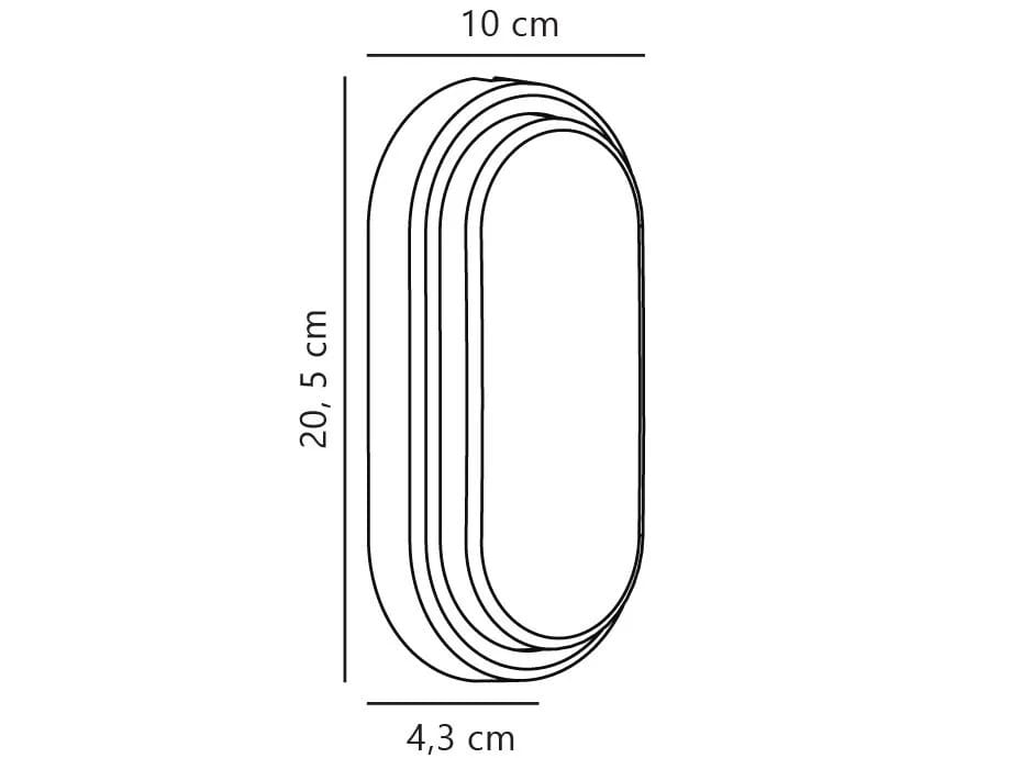 Овальные светодиодные наружные настенные светильники Nordlux Куба ARCH-00042786 - Вид №4