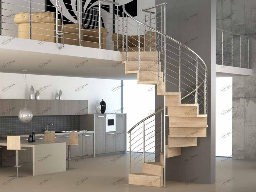 MOBIROLO Винтовая винтовая лестница из дерева sun-id-1439756