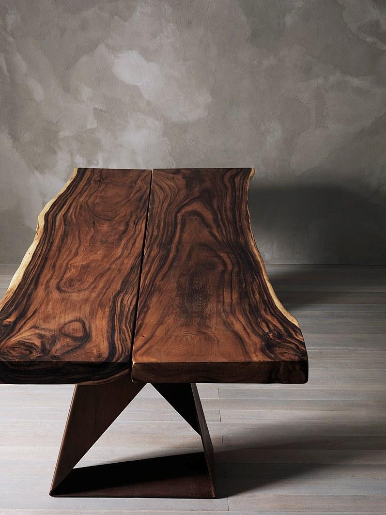 ELITE TO BE Стол со столешницей из массива дерева и металлическим основанием Eno sun-id-1504979 - Вид №4