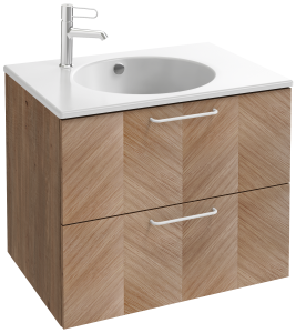 EB2521-R6-P14 Тумба под столешницу 70 см, 2 ящика, белая ручка JACOB DELAFON ODÉON RIVE GAUCHE