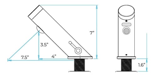 Однорычажный напольный инфракрасный смеситель для раковины Fontana Showers LEO ARCH-00064011 - Вид №2