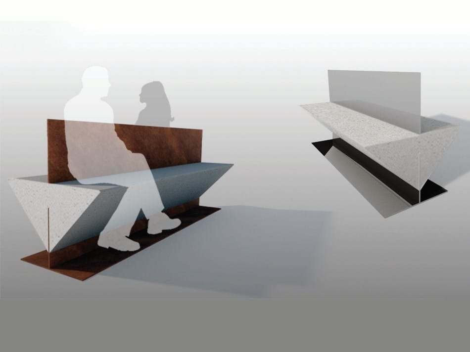 Реконструированная каменная скамья без спинки Viscio Urban Design BOND ARCH-00101067 - Вид №1