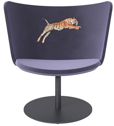 Cappellini Вращающееся кресло из ткани или кожи  Emb5r  - Вид №2