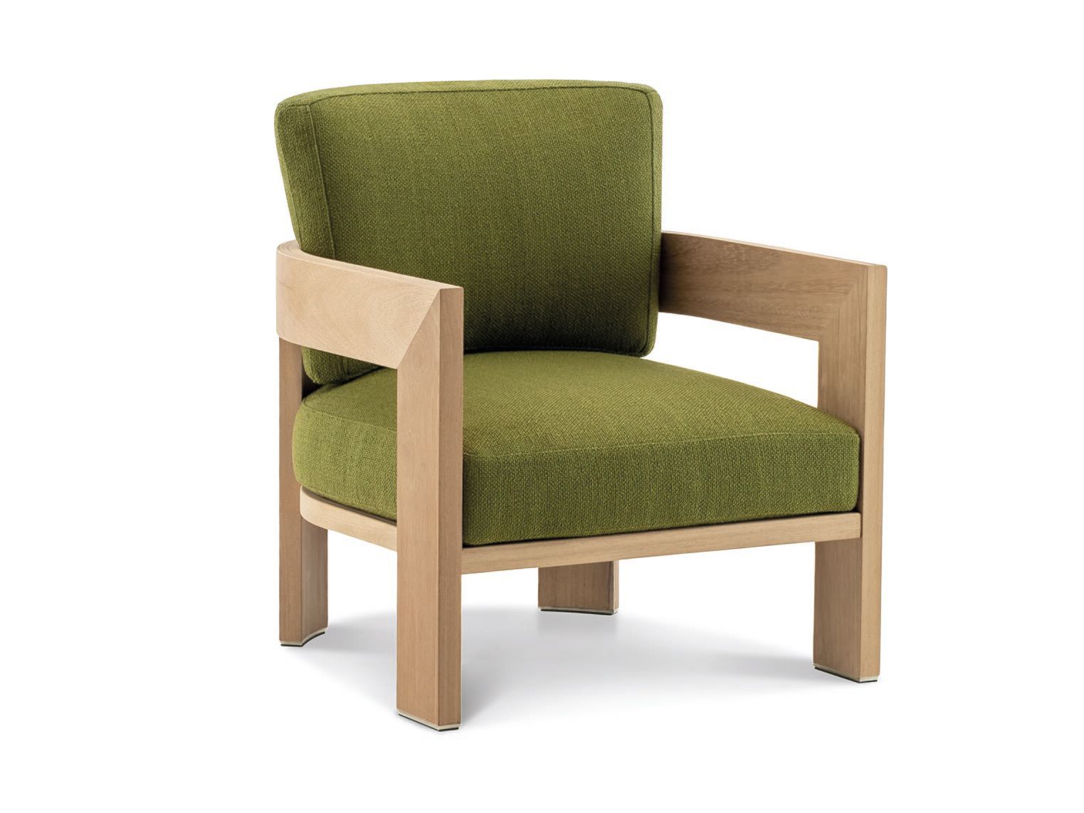 Ткань и ироко открытый стул с подлокотниками Minotti WARHOL IROKO NATURE ARCH-00088404