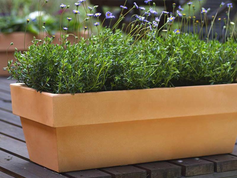 VONDOM Кашпо полиэтиленовое прямоугольное низкое Studio planters sun-id-1395464 - Вид №2