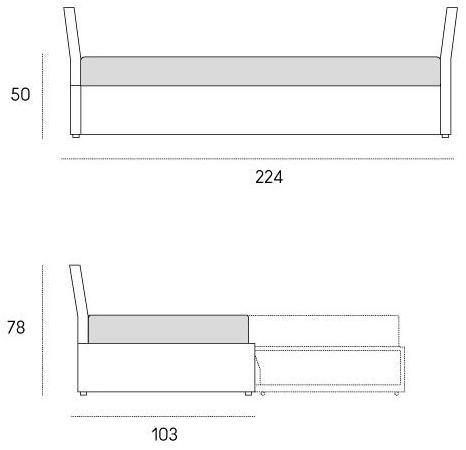Casamania & Horm Дормез со съемным чехлом из ткани sun-id-1454558 - Вид №8