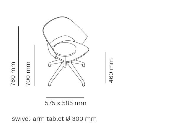 Стул из полипропилена с поворотным планшетом Mara Icon ARCH-00113578 - Вид №4