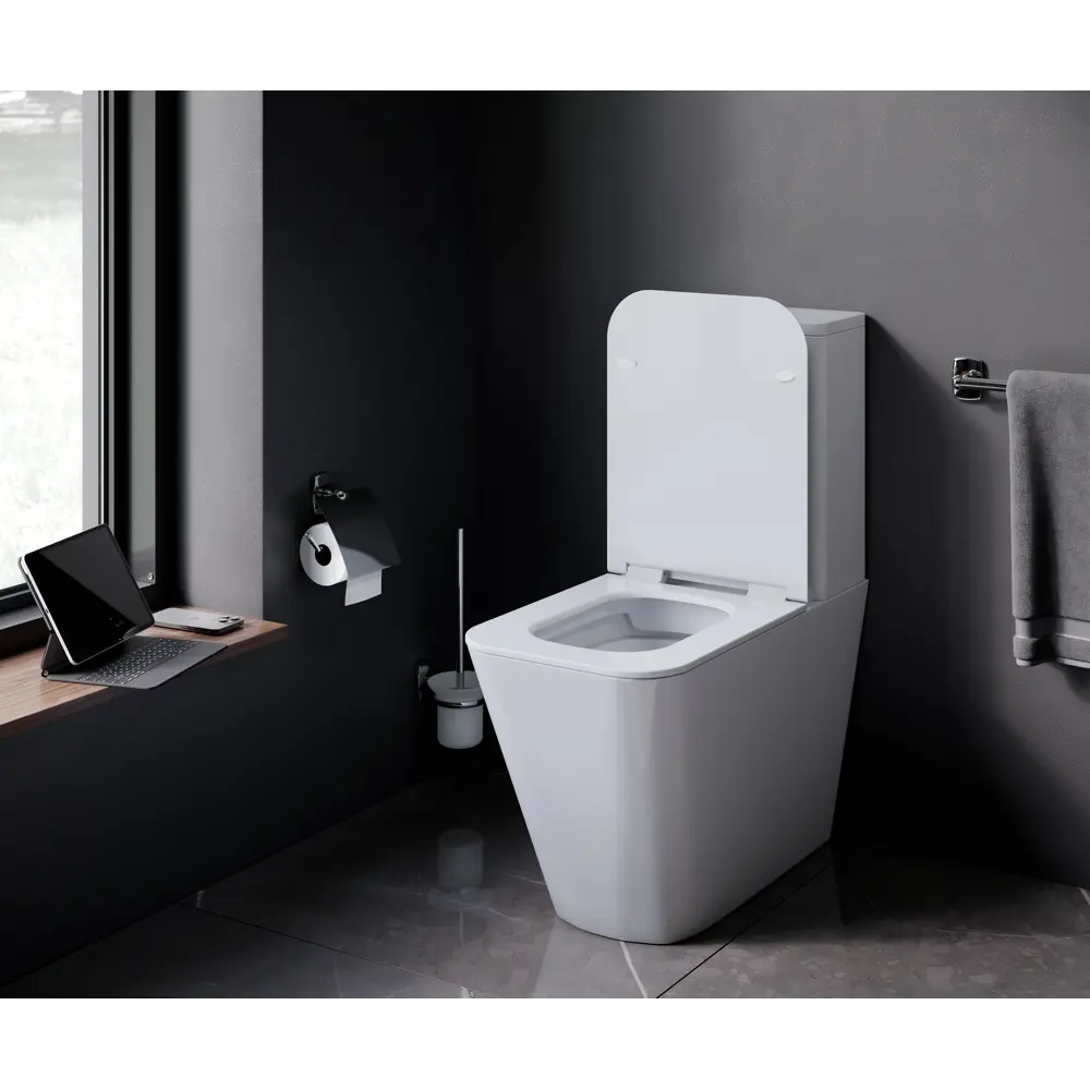 AM.PM Spike Flash Clean — безободковый унитаз-компакт с микролифтом 89343093 STLM-1477170 - Вид №3