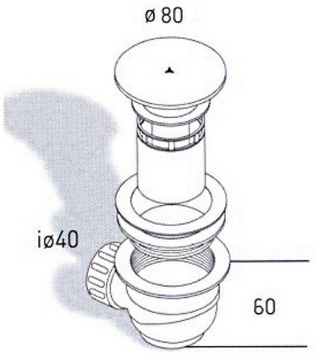 Выпуск сифона MIGLIORE Ricambi ML.RIC-10.126.DO, золото  - Вид №3