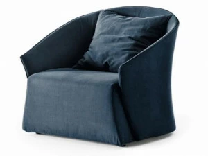 Saba Italia Кресло из ткани со съемным чехлом с подлокотниками