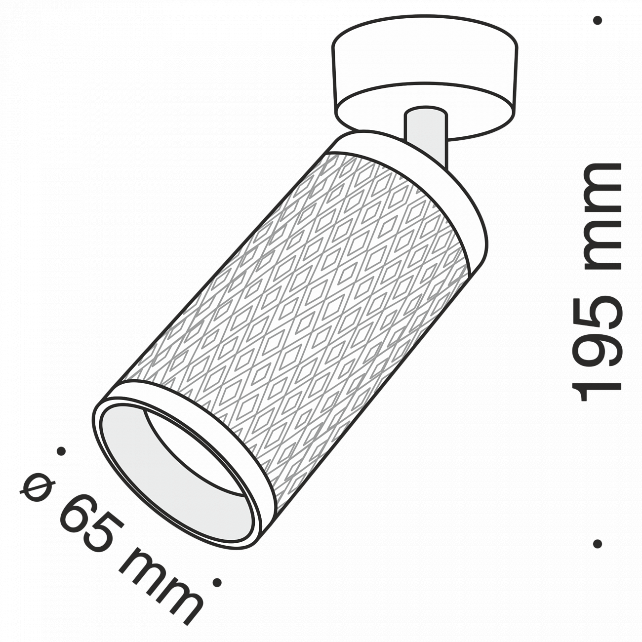 Спот потолочный поворотный с алюминиевым плафоном 19,5 см черный Alfa C034CL-01B TECHNICAL CEILING & WALL 00-3956963 Черный  - Вид №2