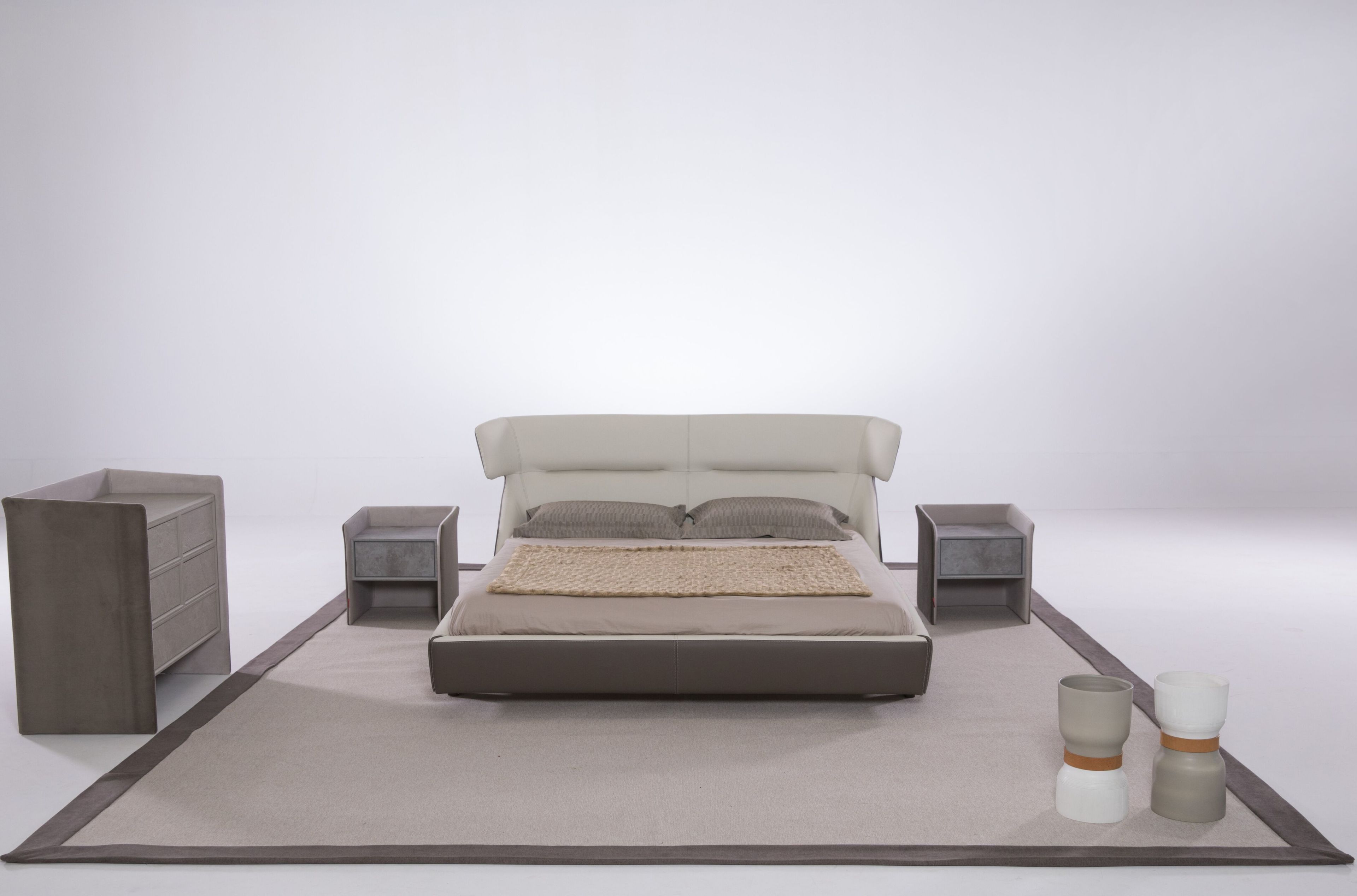 Кожаная двуспальная кровать с мягким изголовьем ABLE Gordon ARCH-00082062 - Вид №5