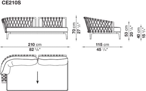 Ткань сад диван B&B Italia Outdoor ARCH-00084560 - Вид №16