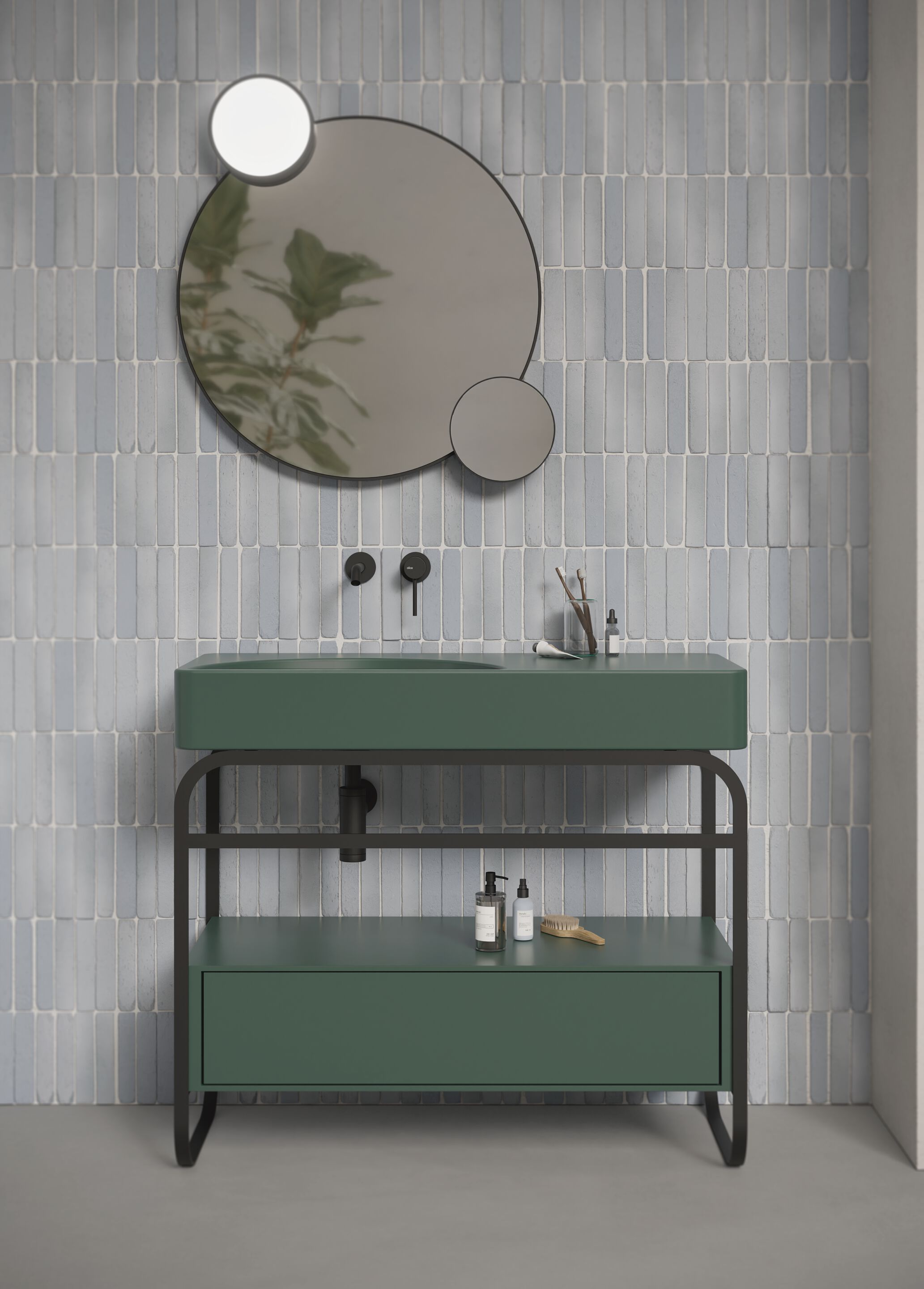 Раковина из нержавеющей стали с ящиками Alice Ceramica Lunaris ARCH-00018000