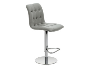 Регулируемый по высоте кожаный стул со спинкой