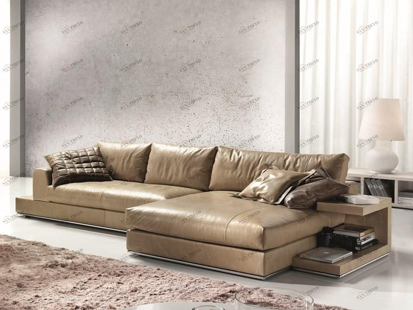 Former In Italia Модульный кожаный диван с шезлонгом My way plus sun-id-1426911