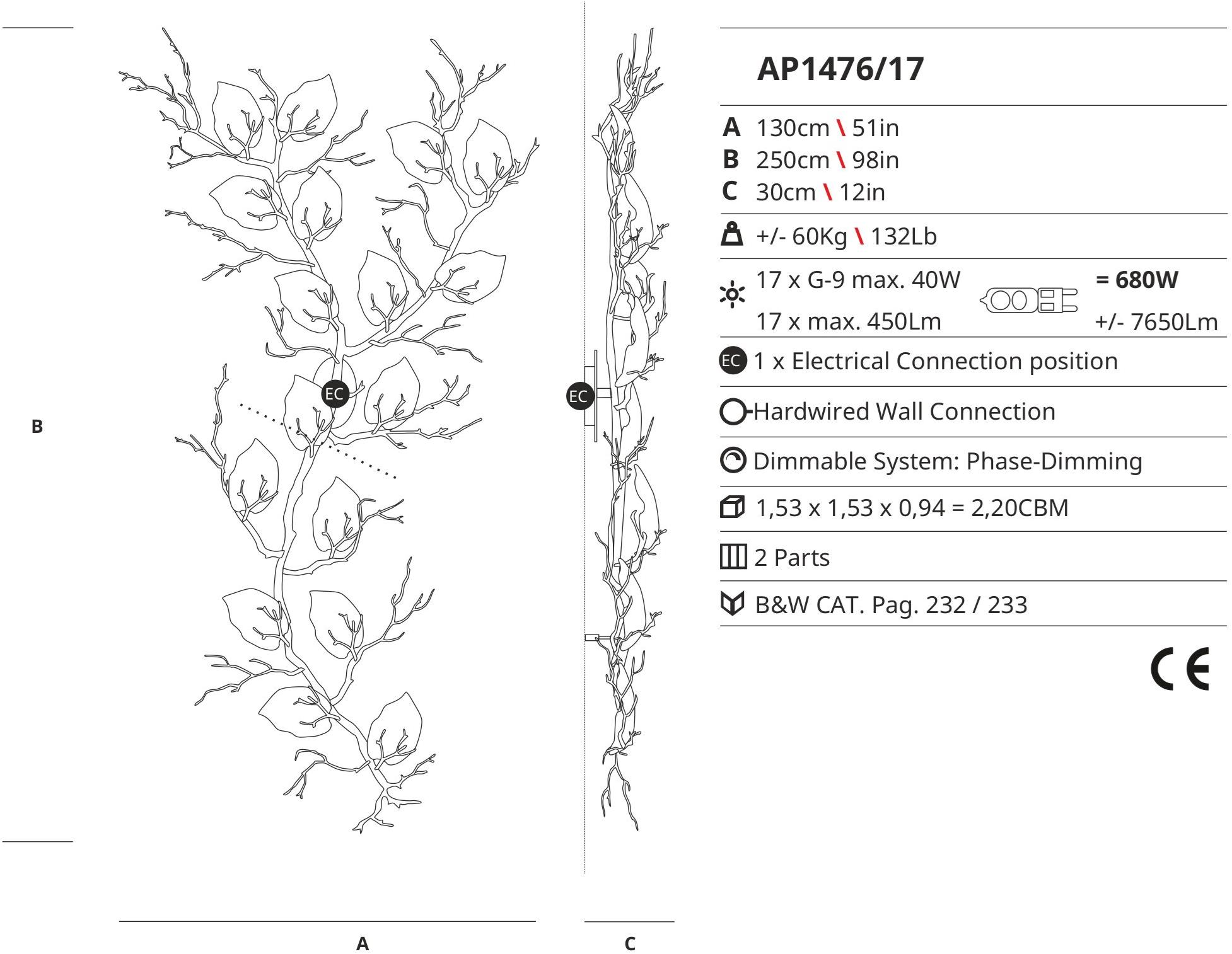Serip Бра из бронзы ручной работы Outono Ap1476/17 - Вид №2
