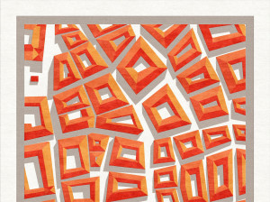 Ковер ручной работы из ткани