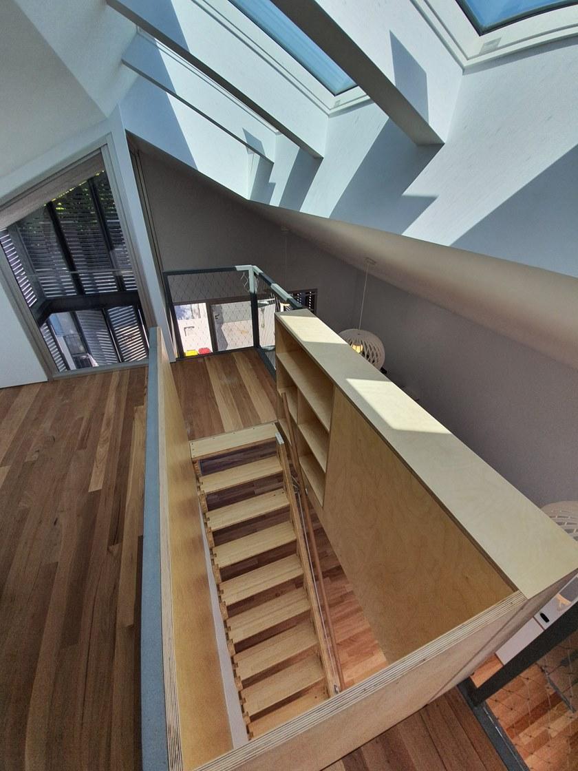 Bcompact Выдвижная лестница из дерева  Bhs-01  - Вид №8