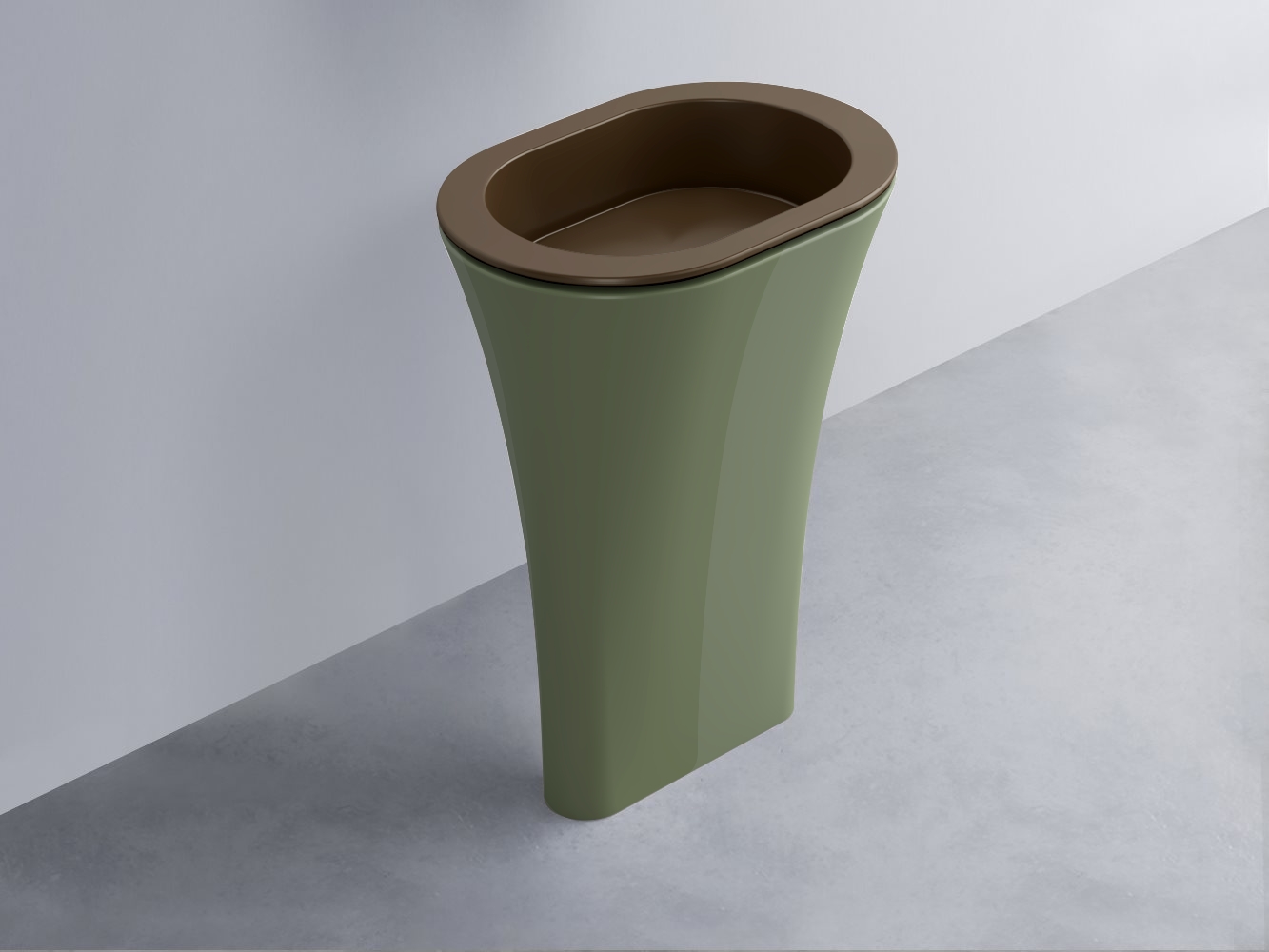 AMLA65-CA+AMPILO-CA+AMCOLO-AG Раковина Amedeo Ovale отдельностоящая cielo Enjoy + Amedeo Ceramica Cielo